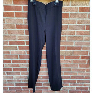 Elie Tahari Black Dress Pants Women's Size 10 Wide Leg Career Wear
